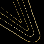 Combo of 4 Stylish Gold Plated Chains for Women & Girls – Lightweight Daily Wear Necklace Set