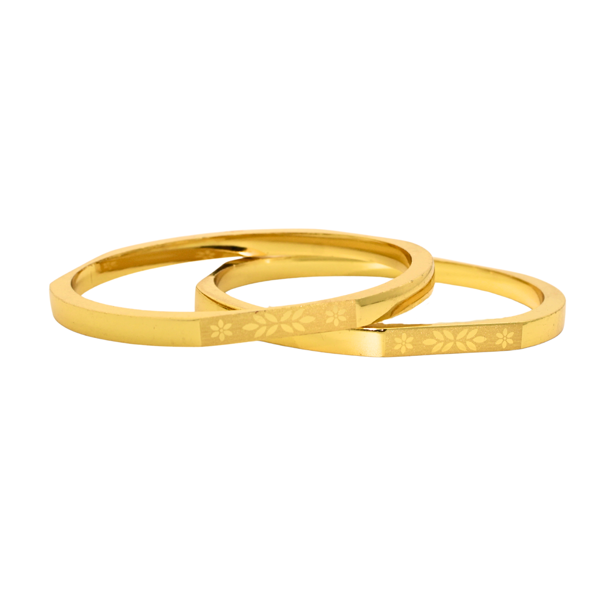 Floral Designer Gold Plated Bangles for Women & Girls