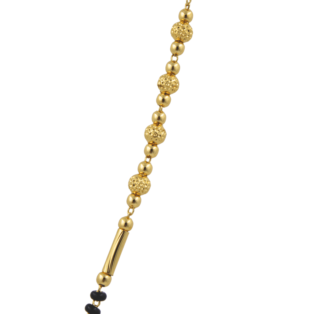 Classic Round Pendant Gold-Plated Mangalsutra with CZ Stones - BeMine