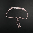 Crystal Arc Bracelet – Rose Gold Elegance with Adjustable Fit - BeMine