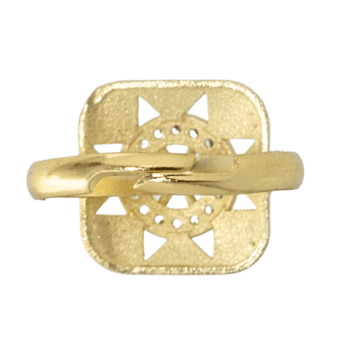 Elegant Gold-Plated Adjustable Ring for Women with Ruby & CZ Accents - BeMine