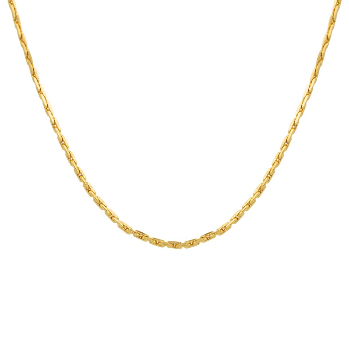 Elegant Gold-Plated Box Chain for Women | Lightweight Daily Wear Necklace - BeMine