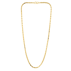 Elegant Gold-Plated Cylindrical Link Chain for Men - BeMine