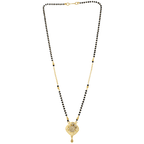 Elegant Gold-Toned Mangalsutra with Intricate Circular Pendant - BeMine