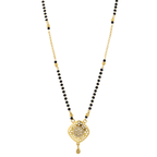 Elegant Gold-Toned Mangalsutra with Intricate Circular Pendant - BeMine
