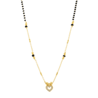 Elegant Heart Pendant Gold-Plated Mangalsutra - BeMine