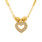 Elegant Heart Pendant Gold-Plated Mangalsutra - BeMine