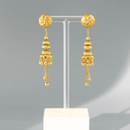 Elegant Layered Dome Gold Jhumka Earrings - BeMine