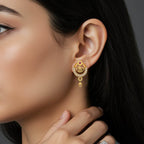 Floral Grace Gold Drop Earrings - BeMine