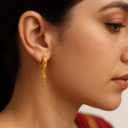 Gold-Plated Jhumki Earrings – Add Elegance to Every Look - FREE worth Rs. 99