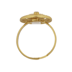 Gold-Plated Adjustable Circular Ring with Ruby Accents for Women - BeMine