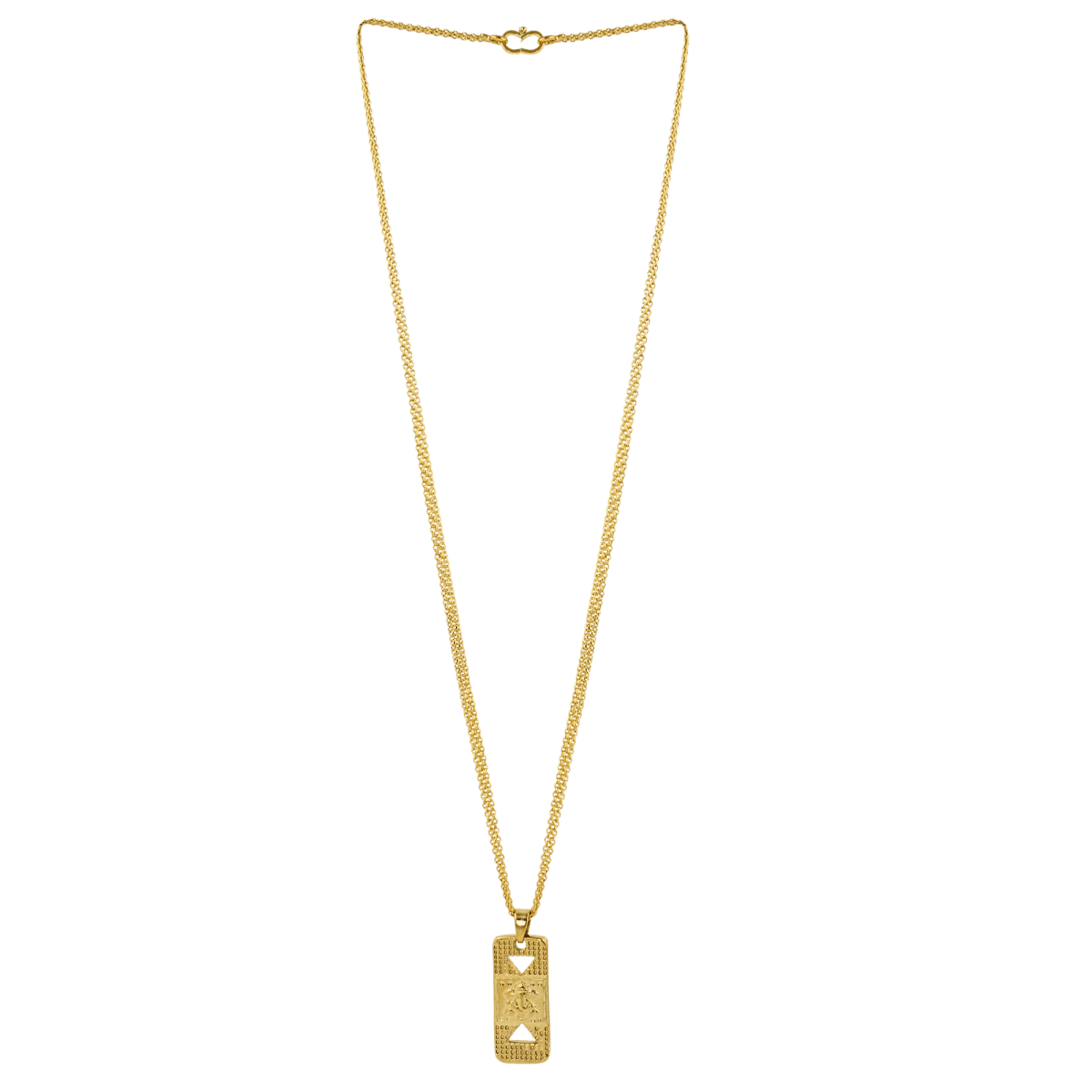 Gold-Plated Ganesh Pendant Necklace with Chain - BeMine