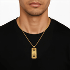 Gold-Plated Ganesh Pendant Necklace with Chain - BeMine