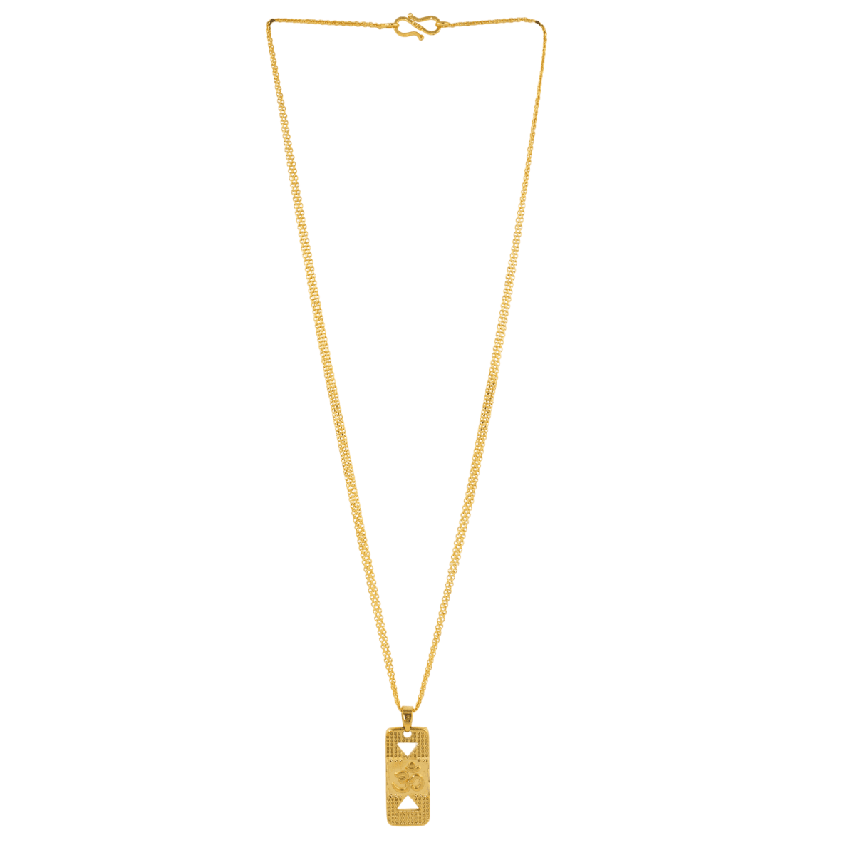 Gold-Plated Om Pendant Necklace with Chain – Spiritual Designer Jewelry - BeMine