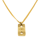 Gold-Plated Ram Pendant Necklace with Chain - BeMine
