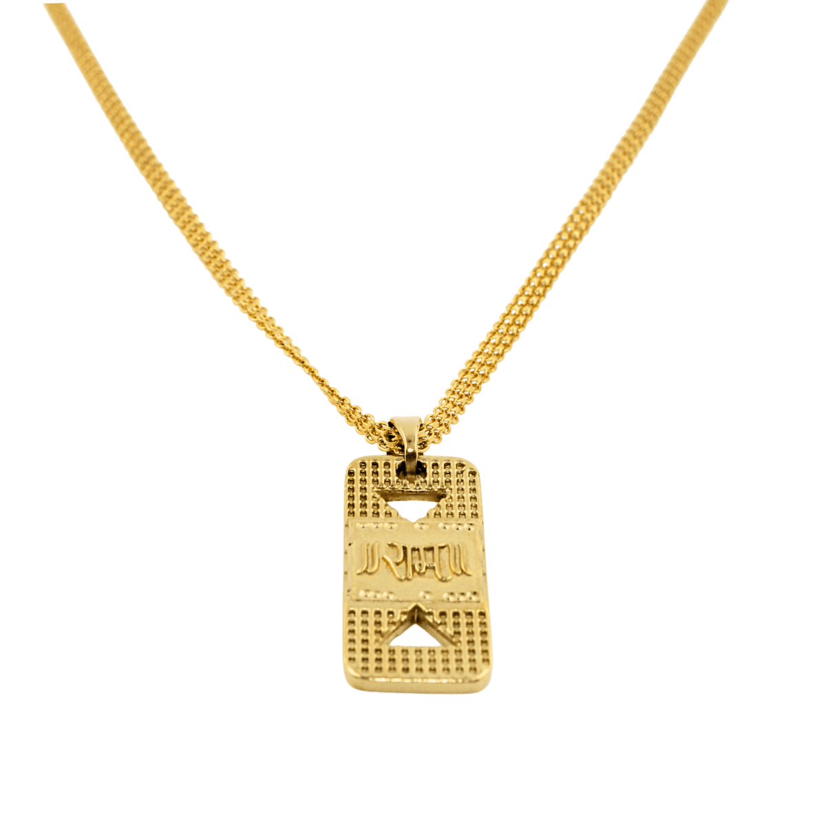 Gold-Plated Ram Pendant Necklace with Chain - BeMine