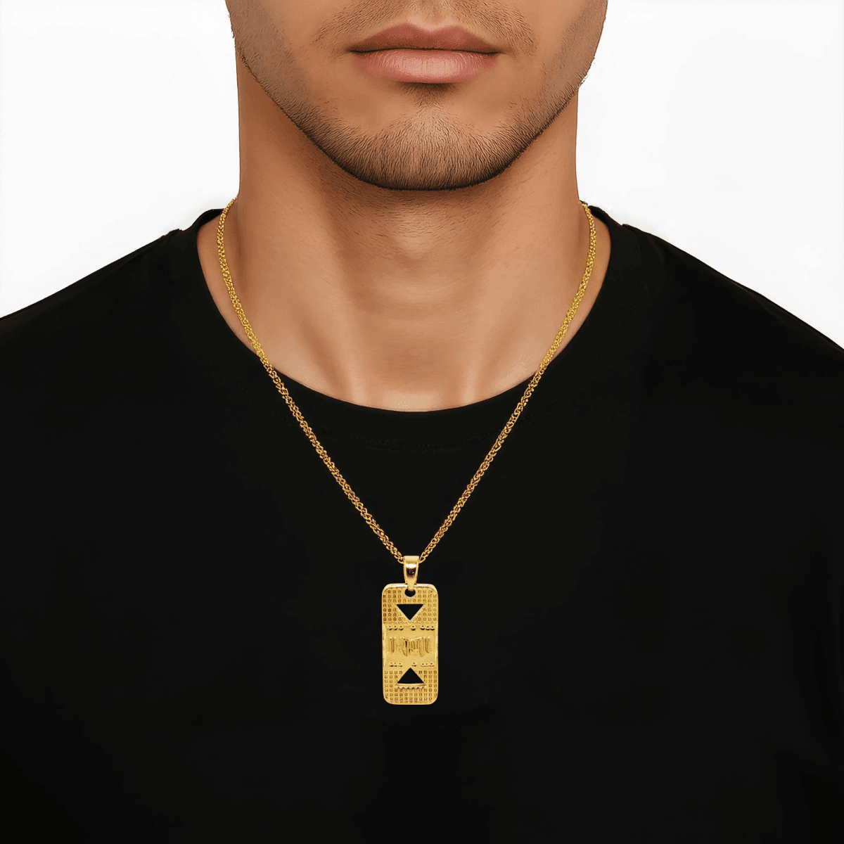 Gold-Plated Ram Pendant Necklace with Chain - BeMine