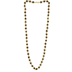 Gold-Plated Rudraksha Mala for Men | Traditional Black & Gold Beaded Necklace - BeMine