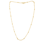 Gold-Plated Twisted Rope Chain with Spherical Beads | Lightweight Daily Wear Chain - BeMine
