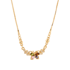 Multicolor Butterfly Pendant Gold-Tone Necklace for Women - BeMine