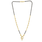 Teardrop Floral Pendant Gold-Plated Mangalsutra - BeMine