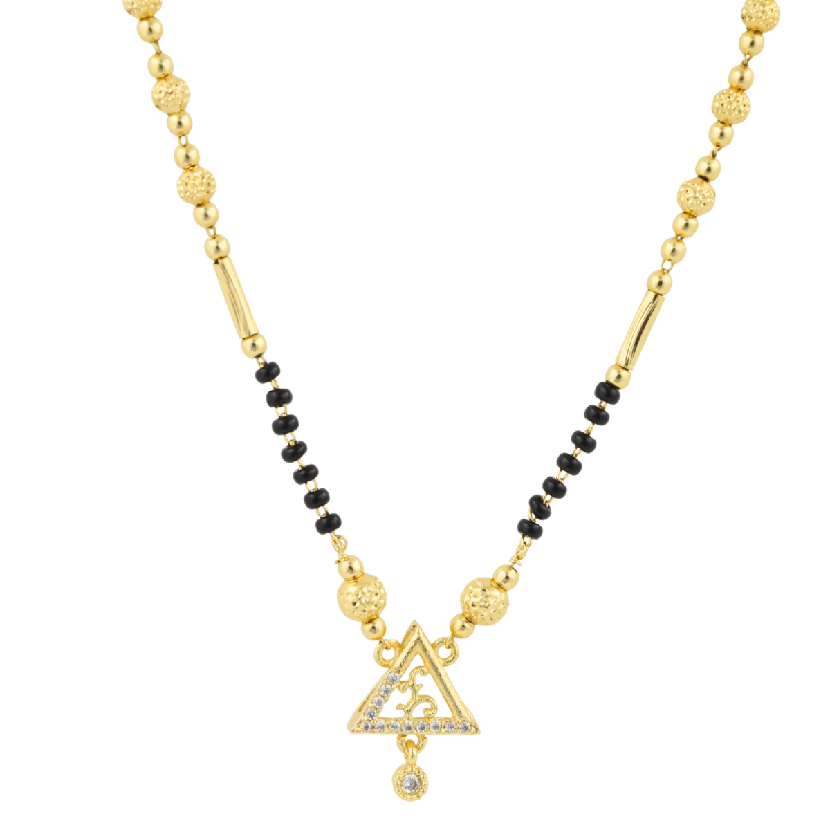 Triangle Pendant Gold-Plated Mangalsutra - BeMine