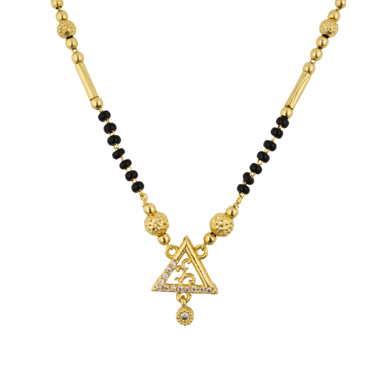 Triangle Pendant Gold-Plated Mangalsutra - BeMine